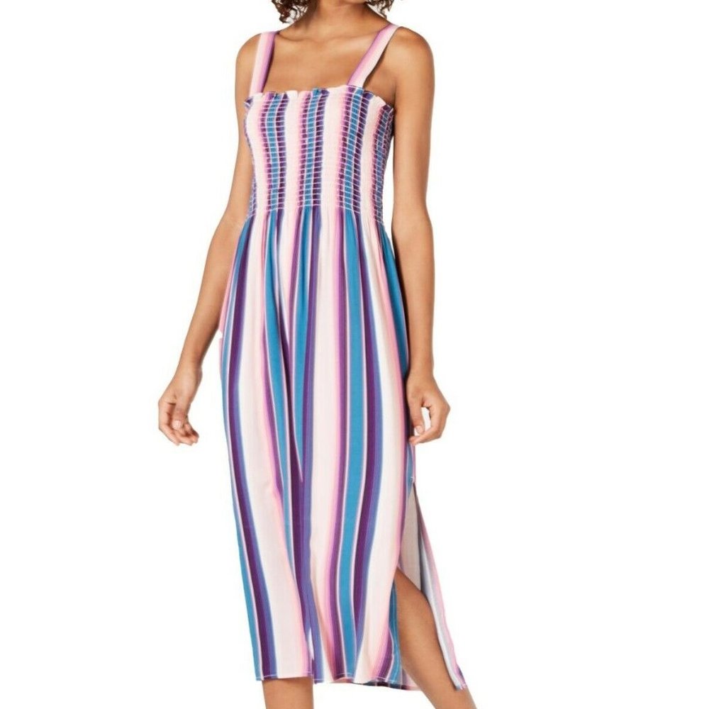 BeBop Junior M Pink Teal Multi Midi Dress NWT CI75